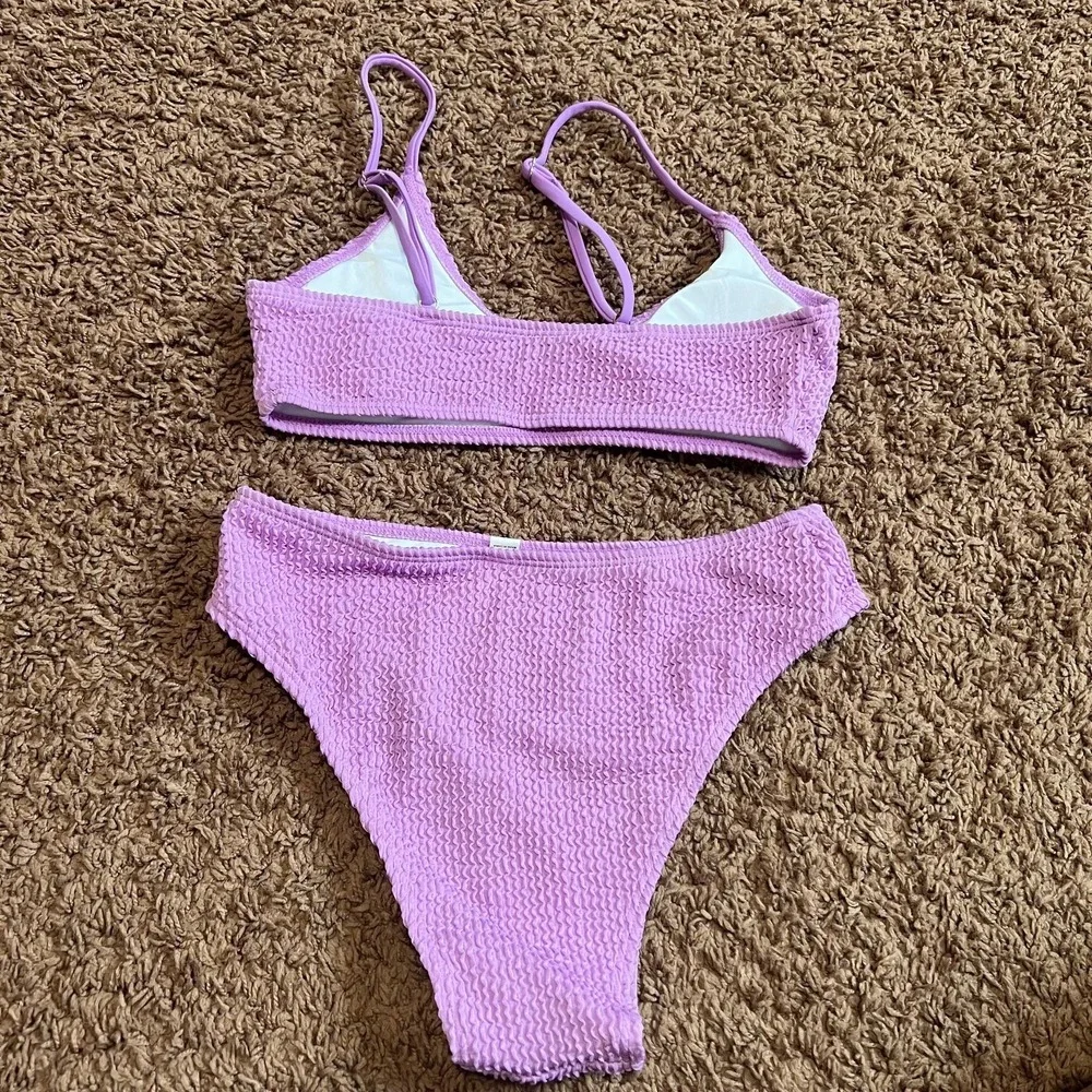 Women'S Ribbed Bikini Sets Scoop Neck Swimsuit Textured Two Piece‎ Swimwear XS